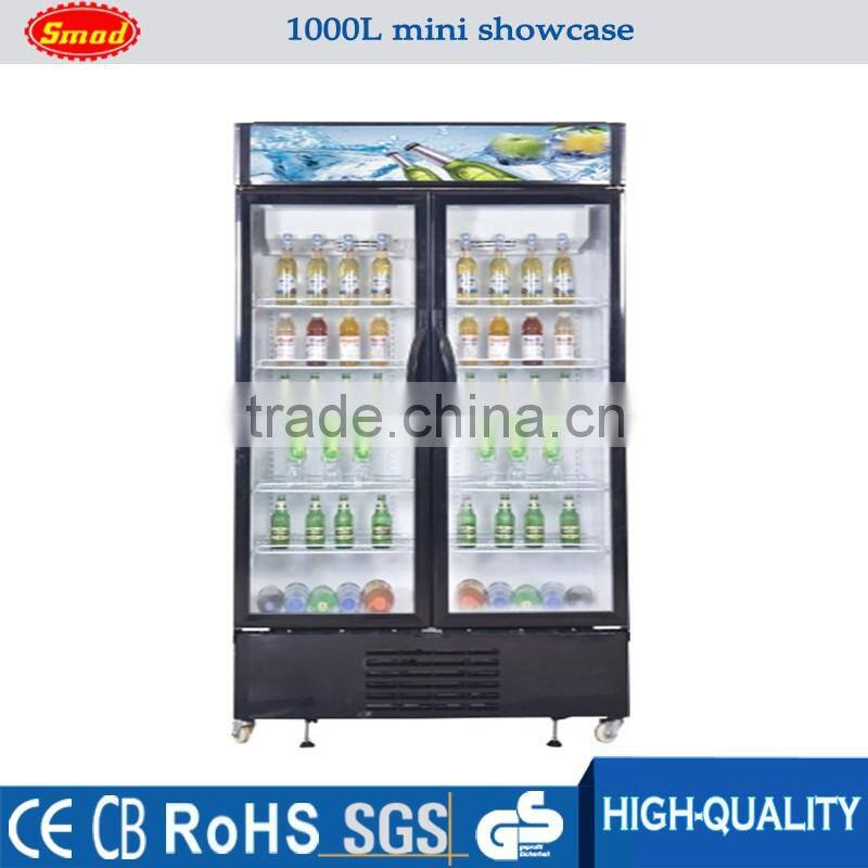 upright cold drink cooler refrigerator upright display beverage showcase