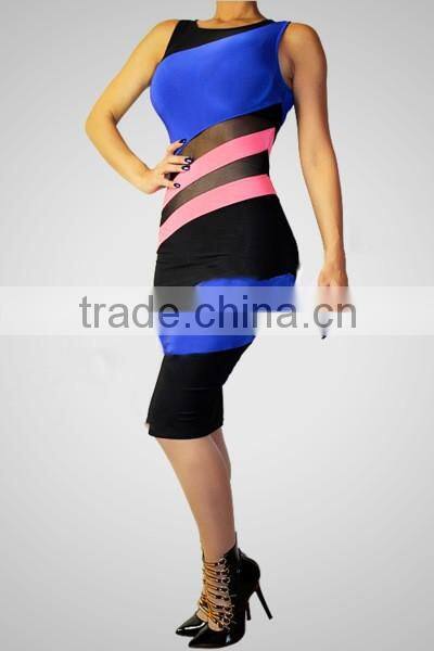 Ladie fashion dress Sleeveless evening dress sexy free prom dress