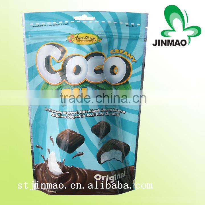 Custom printed plastic food bag with zipper