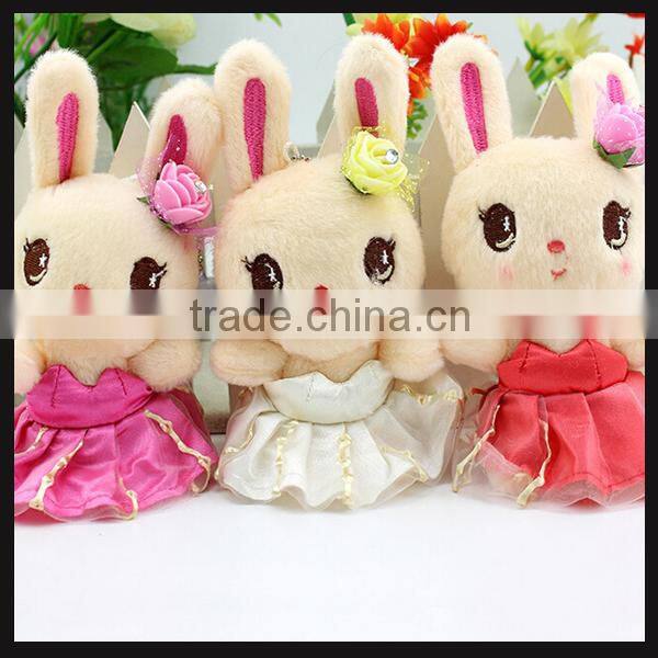 10cm mini cute plush toy giraffe keychain for promotion