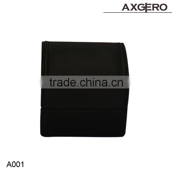 2016 Custom logo Black luxury leather watch box