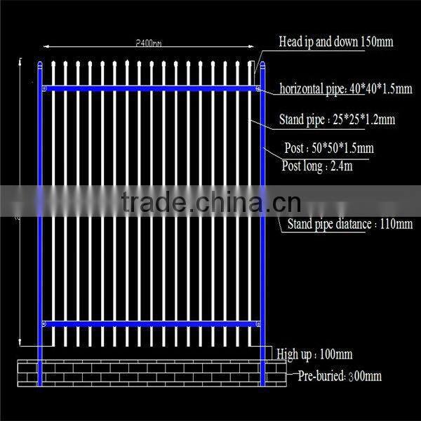 wrought iron steel fence from manufacturer