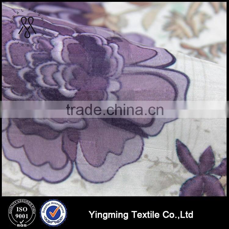 100% Polyester 20D*40S Lattice Patterned Printed Organza Fabric for Women Fashion Garments/Dresses/Blouses/Shirts/Skirts