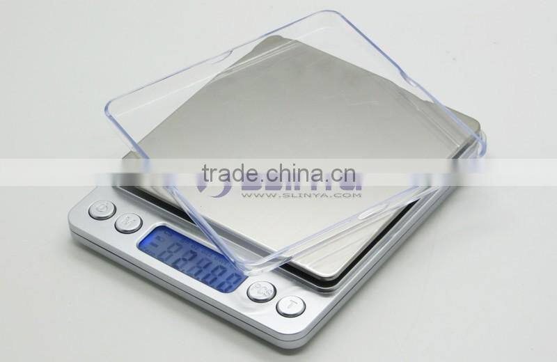 I2000 Model 500g/1000g/2000g Brushed Metal Plate I2000 Jewelry Scale