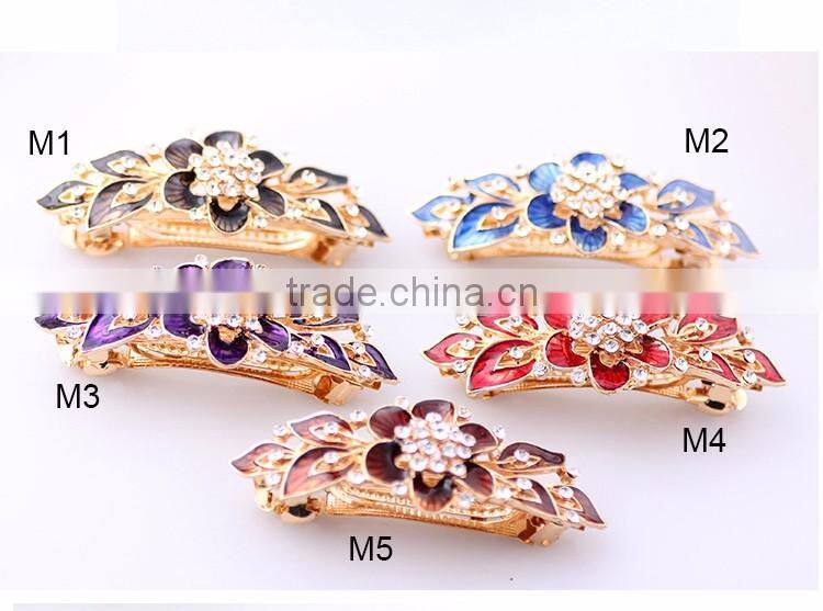 Large flowers and leaves hair clips, hair hair accessories, spring clip hair clips