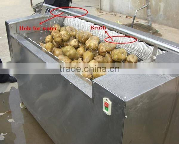 500Kg Per Hour Electric Potato Peeler For Potato Processing Machine