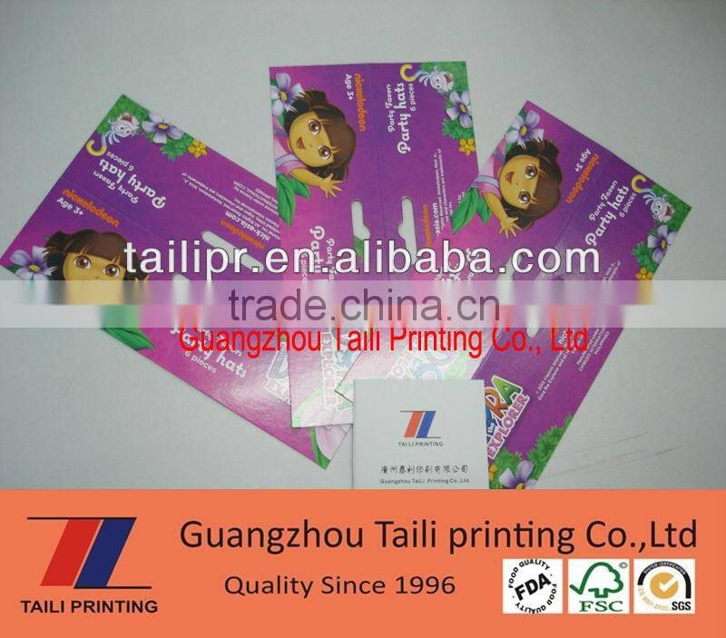 Customized paper header cards