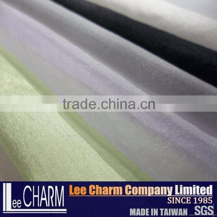 Multicolor Satin Stripe Slub Tulle Organza Fabric
