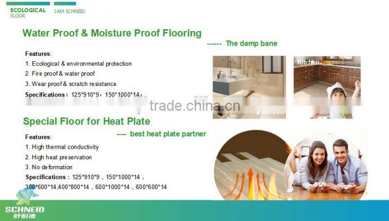 Wood Grain Wood Plastic Composite Anti- termite marble flooring