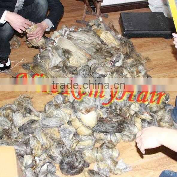 raw grey hair bulk real virgin hair unprocessed grey hair extension