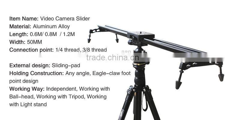 Commlite Camera Video Track Slider Video Stabilizer System with Ball-Bearing 120cm 48''