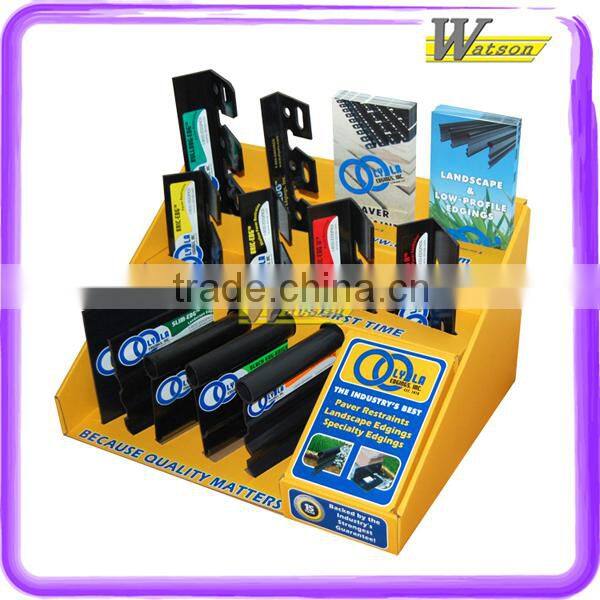 Eco-friendly Paper Corrugated Counter Display Stand For Edging