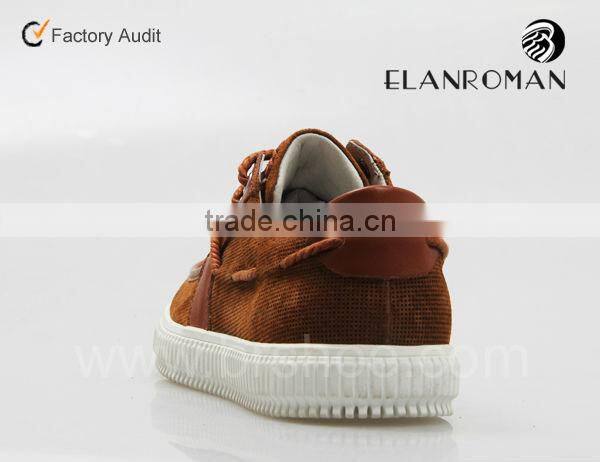 Suede casual mens flat rubber sole shoes