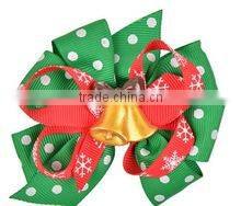Baby Girl Hair Bow Large Layered Boutique Spike Christmas Hair Bows hairpin Clip in Red Green Party Hair Accessory CB-3389