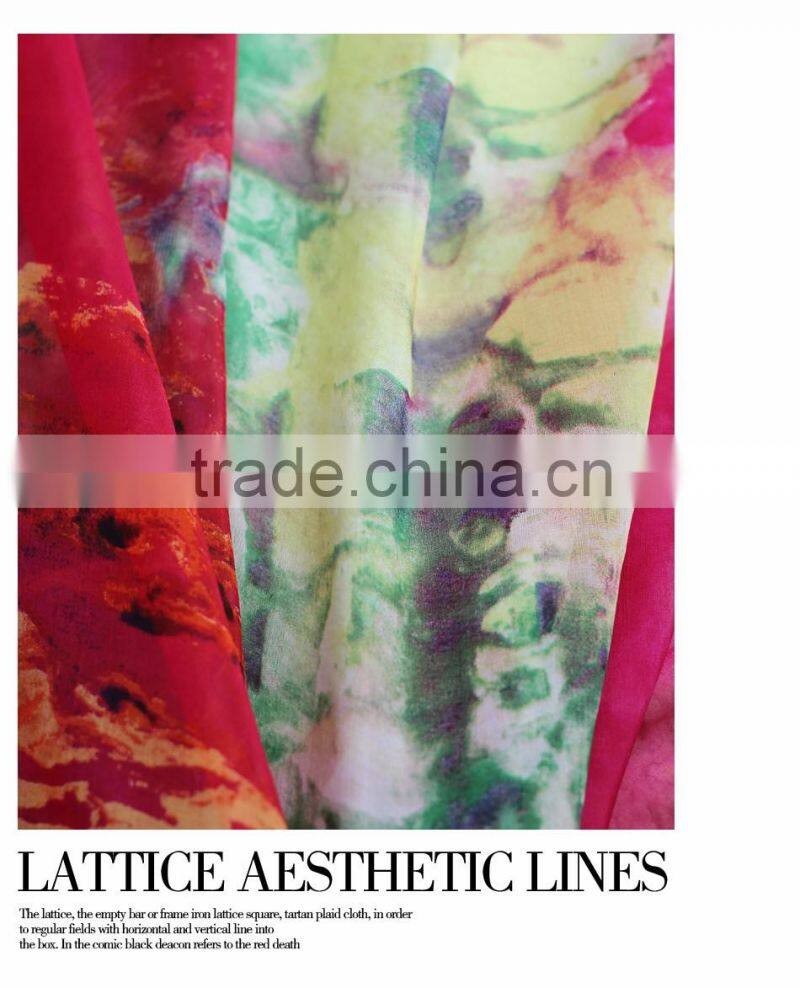 Chiffon Flower,colorful flower for dress flower design printed chiffon fabric