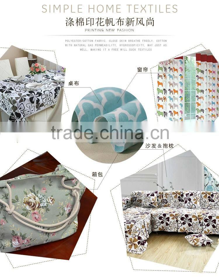 65% polyester 35% cotton Sofa cover fabric Printed canvas fabric