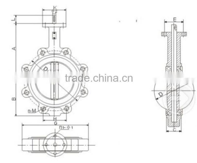 (BV-MZ-007)pneumatic actuated butterfly valve