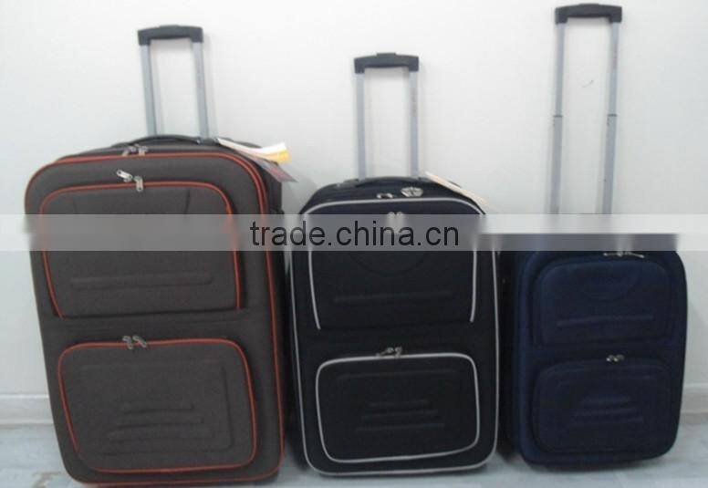 yiwu stock wheeled luggage set closeout 3pcs wheeled suitcase set