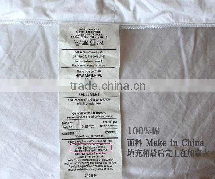 Luxury Germany Piping Edge White Goose Down Quilt