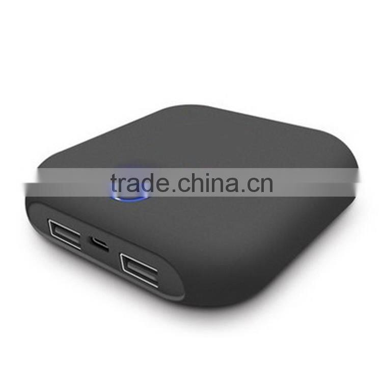 Stone shape dual usb battery backup 6600mah power banks for cell phones