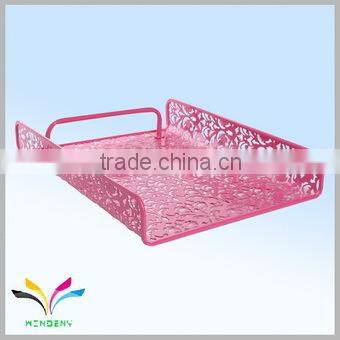 China manufacturer wholesale school stationery office desktop metal mesh stackable document tray