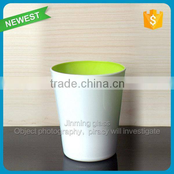 Colorful Glass Juice Cup Kids Favor Two Color Glass Juice Cups