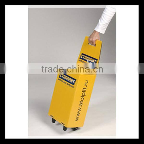 expo cardboard display trolley box,wholesale cardboard trolley box