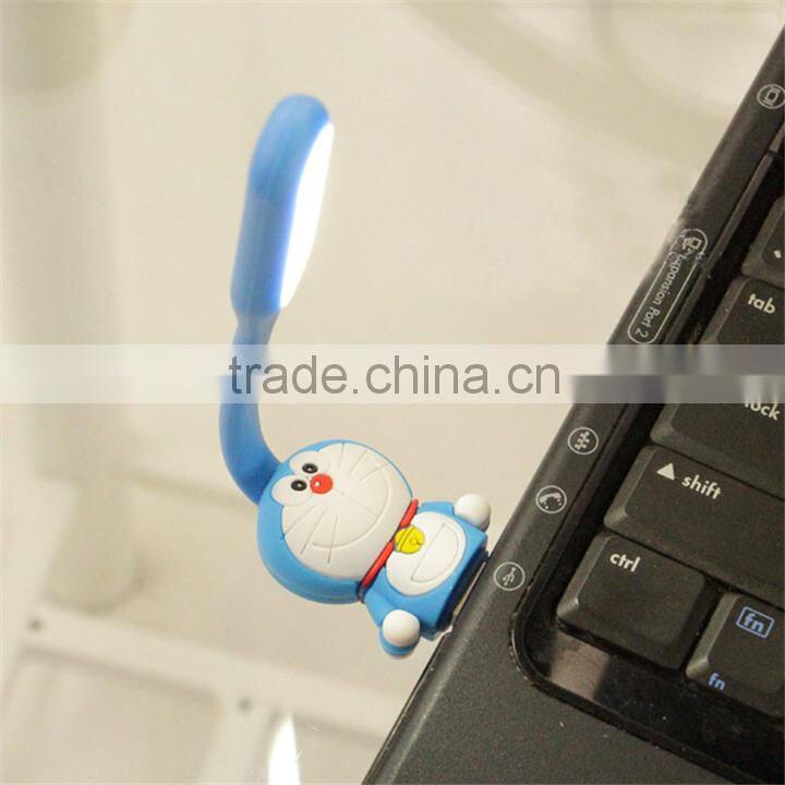 Portable USB LED Light Bendable Mini Lamp Cartoon cute styel USB Port PC Power Bank Partner Computer Tablet PC