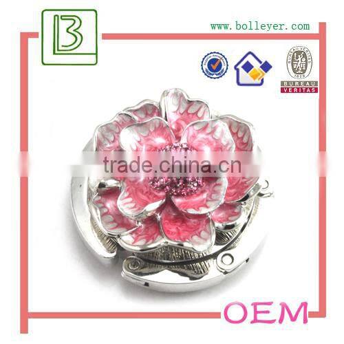 custom fashion cloisonne foldable purse hanger