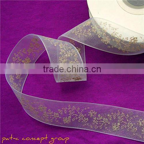 2014 Wholesale 100% Polyester Packing Organza Ribbon