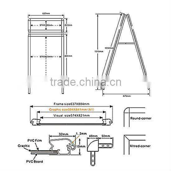 new design on sidewalk A1 water-base poster with wheels