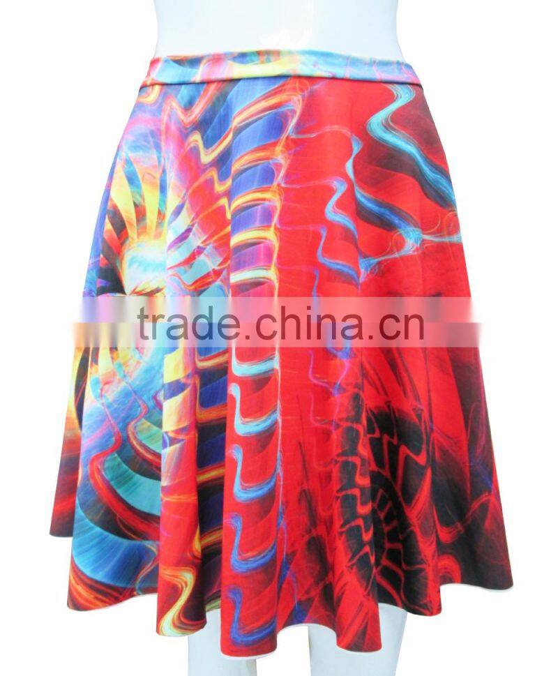 2015 New Arrival Celebrity Fashion Skirt Cool printed Ladies Skirt