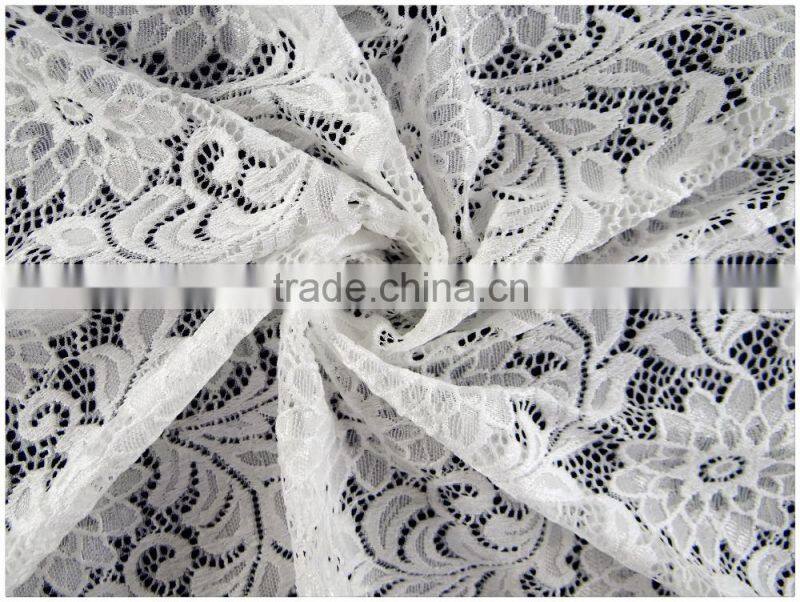 Chrysanthemum flower elastic bright fabric manufactur selling spandex nylon lace fabric wholesale K-166