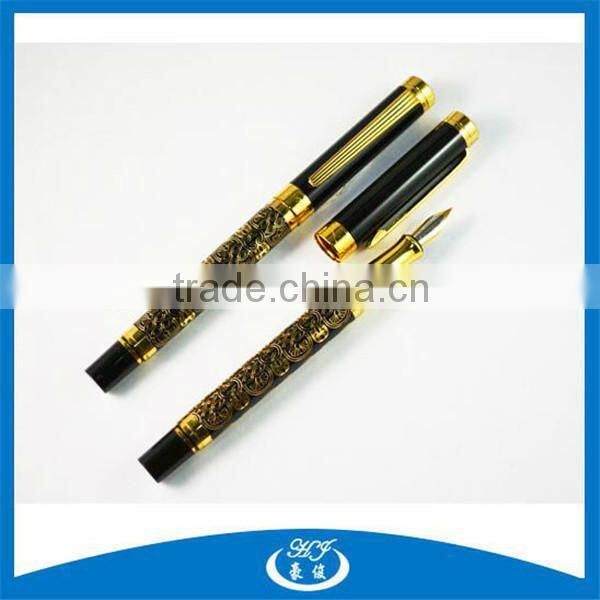 With Leather Material Metal Fountain Pen,Expensive Fountain Pen,Luxury Fountain Pen
