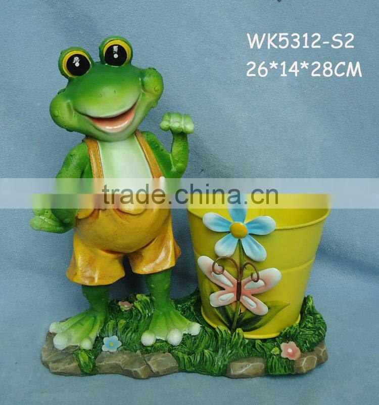 Cute resin pig figurine cheap small flower pots