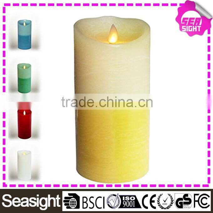 Led flameless candle wholesale, Real Wax flameless moving wick led candle