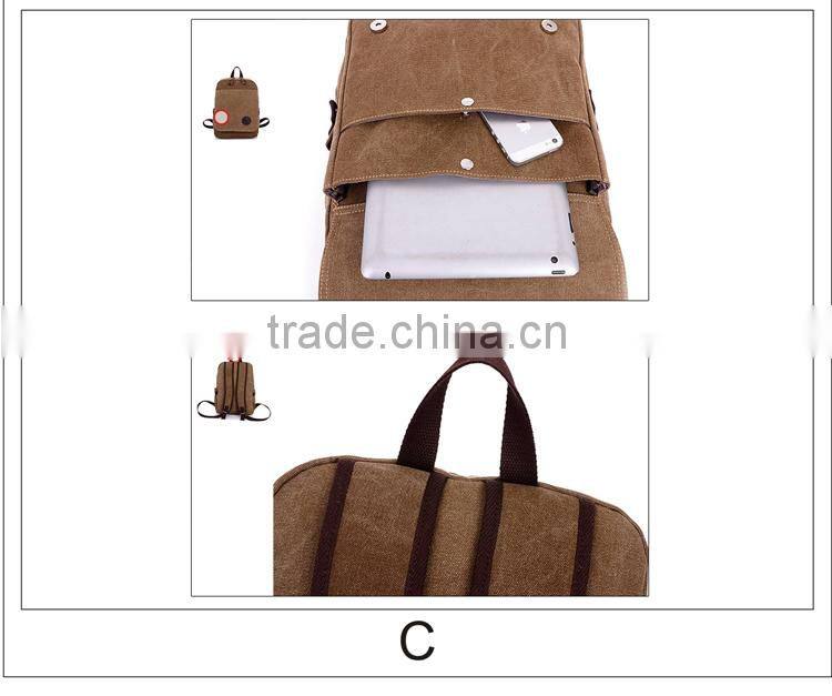 heavy duty waterproof backpack customized fashionable canvas bag