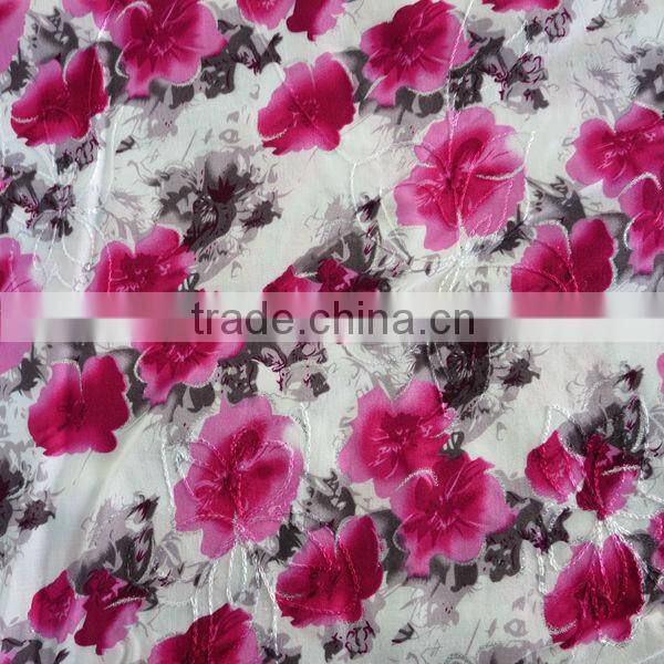 100% Rayon Fabric, Flower Printed Rayon Fabric for Apparel