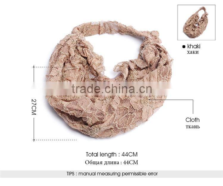 New fashion wholesale lace hollow headband jewelry, best hair accessory for party girl dress