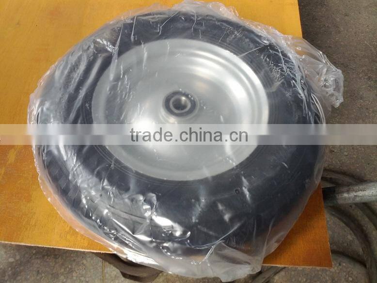 Rubber Pnuematic wheels manufactures for hand truck wheel 16'' x 4.00-8