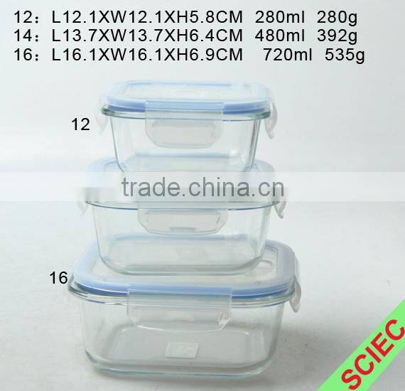 Rectangle Fresh Vacuum Glass Container