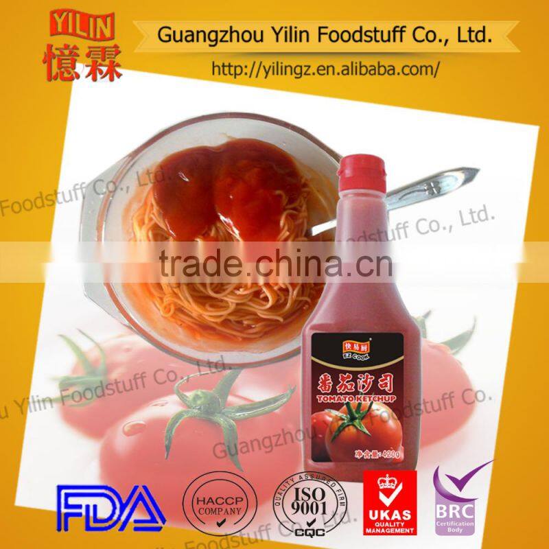 310g squeeze bottle tomato ketchup Yilin brands China