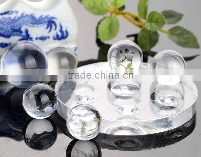 7 Clear Crystal Balls on Star of David Crystal Base, fengshui ball