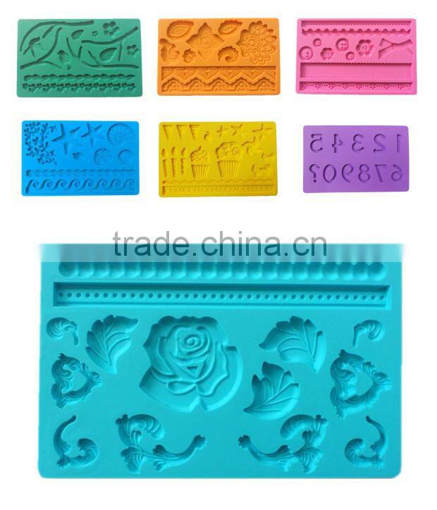 FD-007 Easy make silicone fondant mold wilton cake decorating tools