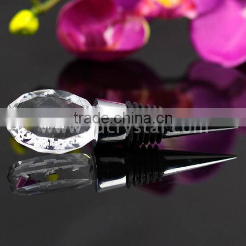 Golf shape crystal bottle stopper, wine stoppers for small crystal gift