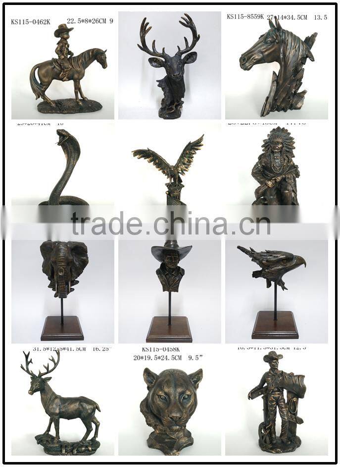 resin wild horse head for home wall decoration