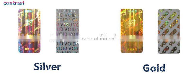 High end printable PET warranty void stickers