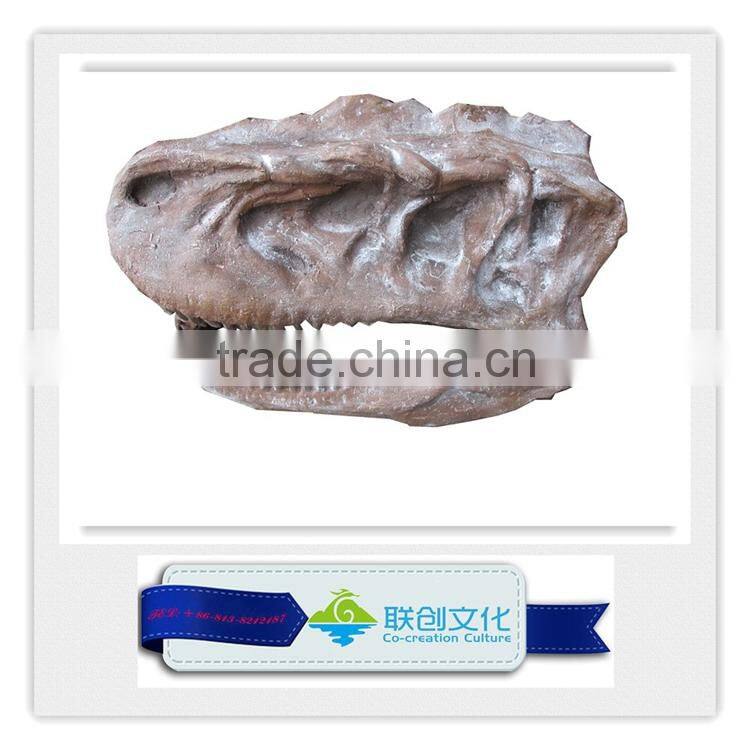 Artificial dinosaur type wall mounted dinosaur head