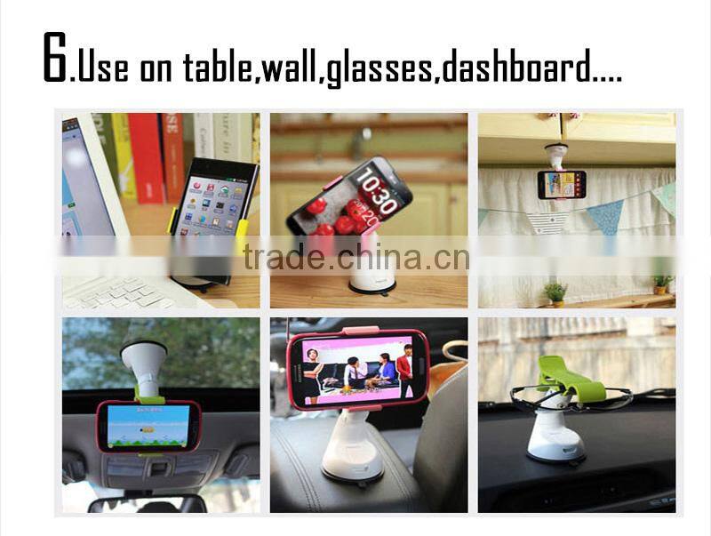 Universal Use Windshield One Hand Mobile Phone Car Holder with Window Suction Mount