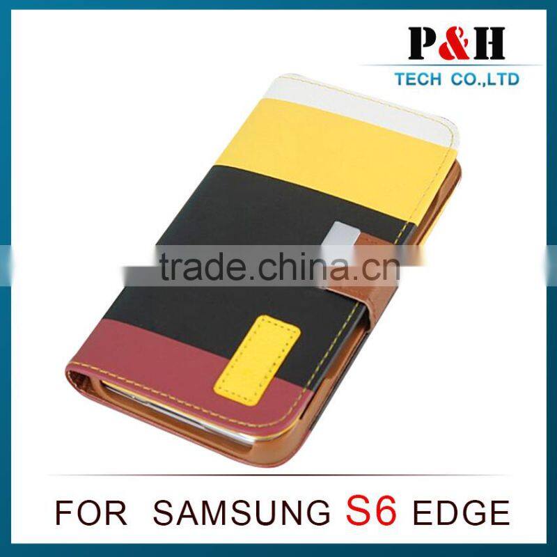 High qulity with cheap price Eco-friendly leather case for samsung galaxy s6 leather case